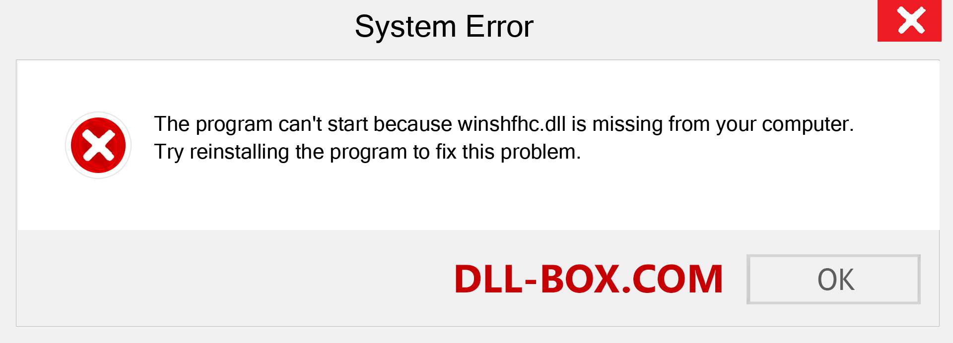  winshfhc.dll file is missing?. Download for Windows 7, 8, 10 - Fix  winshfhc dll Missing Error on Windows, photos, images