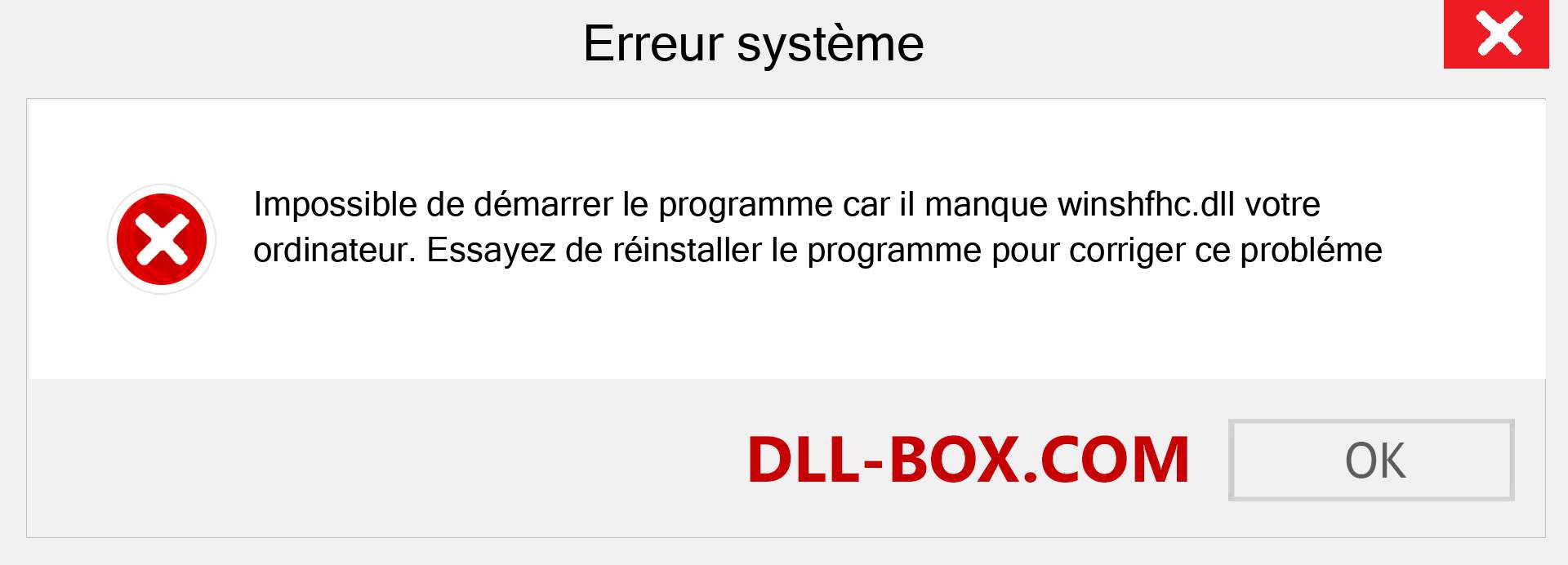 Le fichier winshfhc.dll est manquant ?. Télécharger pour Windows 7, 8, 10 - Correction de l'erreur manquante winshfhc dll sur Windows, photos, images